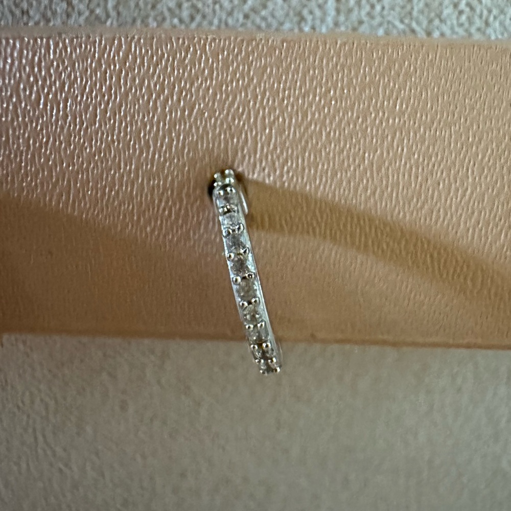 Missoma Silver Pave Huggie (Single) LIKE NEW